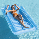 Hoovy Inflatable Pool Floats Boat for Adults, Blow Up Tanning Pool Raft Sun Tan Tub with Inflatable Pillow for Family Outdoor, Garden, Backyard Summer Water Party (14+ Year Old) 68"-40"