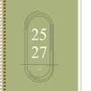 2 x Monthly Planner 2025-2027 - 2 Year Monthly Planner Calendar 2025-2027, July 2025 - June 2027, 8.5" * 11", 24 Months Calendar Planner with Waterproof CoverSpiral Bound, for Office, School Home Planning - Green