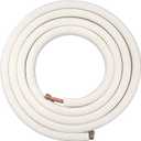 33 Ft Mini Split Line Set,Air Conditioning Copper Tubing Pipe Extension,1/4" & 3/8" 3/8" PE Thickened for AC and Heating Equipment Insulated with Nuts. (1/4+3/8)