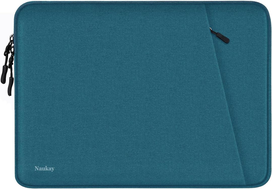 Laptop Case 14 inch, Shockproof Protective Computer Cover with Accessories Pocket, Portable Laptop Sleeve Compatible for 14 inch MacBook Air/Pro, Dell, HP, Acer, Asus, Lenovo, Cyan