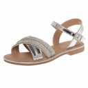 Jsienna Girls Sandal, Silver, Size 3