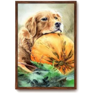 Rustic Walnut 24x36 Frame - Single Frame, 24 x 36 Poster Frame for Artwork, Puzzles, Photos and Movie Posters Picture Frames, Perfect Christmas Frame