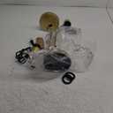 Set of 2 Industrial Table Lamps with USB Port, Gold Fully Stepless Dimmable Bedside Lamps for bedrooms, Nightstand Desk Lamp with Clear Glass Shade for Reading Living Room Office 2 LED Bulb