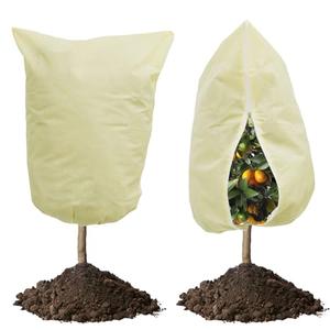2 Pack Plant Covers Freeze Protection 2.8 oz/yd², 47.2" X 70.9" Large Winter Tree Covers Freeze Protection Bags Frost Blankets Shrub Jacket for Outdoor Plants Frost Cloth with Zipper Drawstring