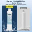 MIWF6200 Water Filter, Filter Cartridge Compatible with Midea MRS26D5AST and MRQ22D7AST Models Water Filters, MIWF6200 Water Filter Replacement for Sharp SJWF200 Filters (1 PACK)