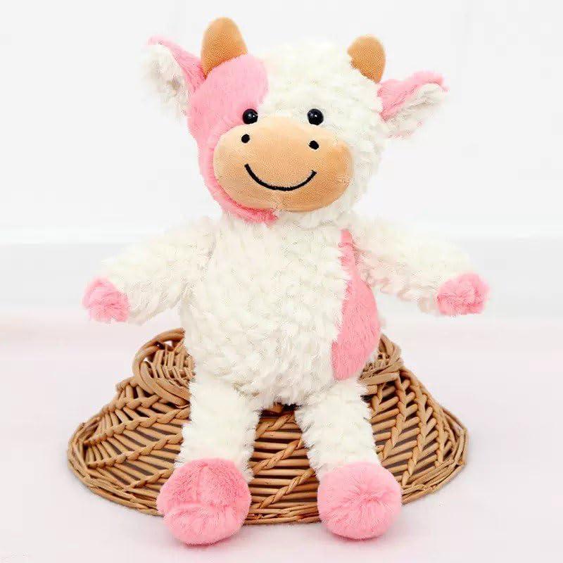 2 x Cow Stuffed Animals Soft Plush Cute Cow Doll for Boys Girls 11.8in (zhangniu fense)