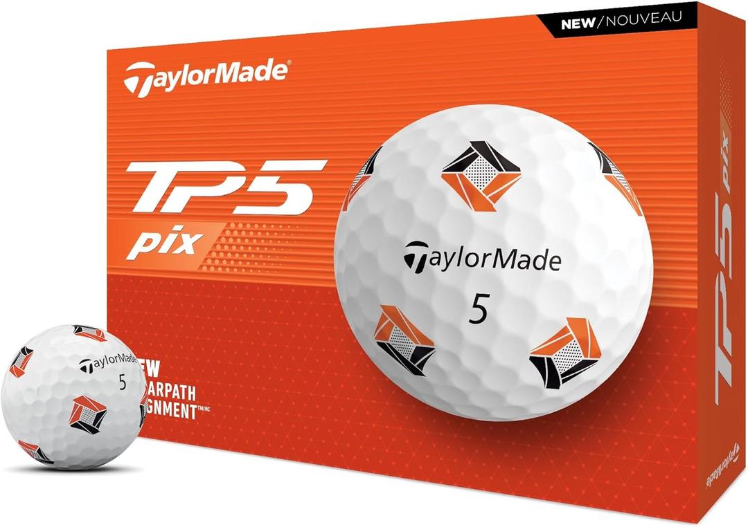 TaylorMade Golf TP5 One Dozen (White/Black/Orange)