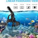 Full Face Dive Mask Support Diving & Snorkeling, Full Face Snorkel Mask Adjustable Scuba Mask with Camera Mount Provide 180 View Panoramic Compatiable with SMACO 1L/1.9L Mini Scuba Tanks