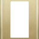ENERLITES Decorator Switch or Outlet Metal Wall Plate, Stainless Steel Outlet Cover, Corrosion Resistant, Size 1-Gang 4.50" x 2.76", Stainless Steel 201, 7731-BB, Brushed Brass, Gold