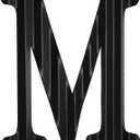 13.7" Metal Letters for Wall Decor, Corrugated Black Large 3D Letters, Decorative Farmhouse Hanging Alphabet Signs for Home Bedroom Office Wedding Party (M)