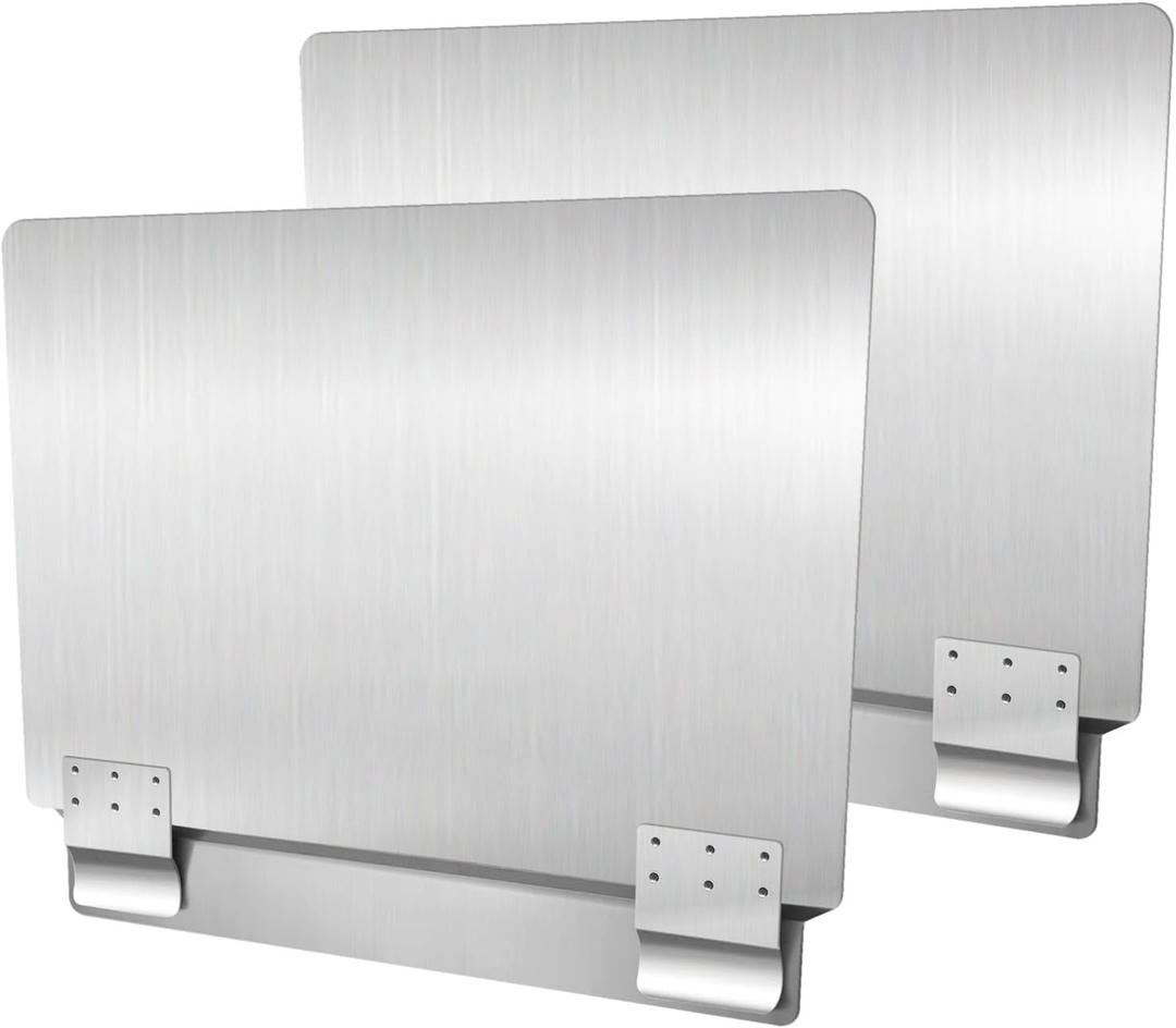 Sunrise Kitchen Supply Universal Stainless Steel Fryer Splash Guard (2)