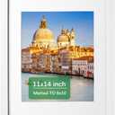 wyooxoo 11x14 Picture Frame Made of Solid Wood White Photo Frames Display Pictures 8x10 with Mat or 11x14 Without Mat Colorful Frame For Tabletop Display or Wall