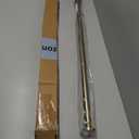 BRIOFOX Industrial Shower Curtain Rod - Never Rust Non-Slip 43-72 Inch 304 Stainless Steel, Brushed Nickel