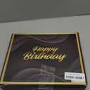 44th Birthday Decorations for Women Men, 18PCS Black Gold Back in 1981 Banner Decorations, Bday Backdrop, 44 Year Old Banner for Her Him, Birthday Card, 6 Paper Poms 9 Honeycomb Balls