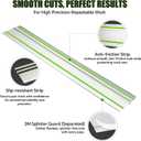 Pro 110" Track Saw Guide Rail for Festool, 55"x2 Rail Track with Connectors