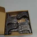 Havawish 10 Set Wooden Cowboy Boot Place Card Holders and Kraft Place Cards Double Sided Pattern Cowboy Boot Table Number Photo Holder Menu Memo Clip Decoration for Wedding Party Favor (Dark Brown)