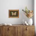 Gold Framed Wall Art Vintage Butterfly Canvas Wall Art White Butterfly Moody Insect Artwork Prints Picture for Living Room Bedroom Farmhouse Bathroom Office Decor, 8x10