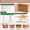 Menkxi 2 Set Wooden Pull out Cabinet Organizer Fully Assembled Slide out Pantry Drawer with Gentle Close Storage Shelf Tray for Base Kitchen Under Sink Bathroom Accessory(Wood Color,21'' X 21'' X 3'')