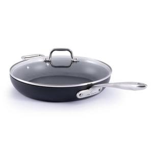 All-Clad HA1 Expert Nonstick 12-Inch Chef's Frying Pan with Tempered Glass Lid, Stay-Cool Ergonomic Handle, Dishwasher-Friendly, Oven-Safe Up to 350°F, Induction, Compatible with All Cooktops, Black