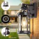 OKELI Dusk to Dawn Outdoor Wall Lights, Waterproof Lighting Fixtures Rustic Farmhouse Wall Lanterns with Clear Glass Shades Anti-Rust Outside Lights for Garage Patio Porch(Brown, 2 Pack)