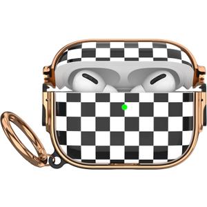 Maxjoy for AirPods Pro 3rd Generation Case with Lock, Cute AirPods Pro 3 Case Locking Protective Hard AirPod Pro 3 Cover for Women Men with Keychain for Airpod Pro 3rd Gen Cover 2025 (White + Black)