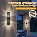 18.3 Inches Dusk to Dawn Outdoor Lighting,Up and Down Exterior Light Fixtures with 4 * 7W LED Bulbs,Waterproof Modern Long Outdoor Wall Light,Black Outdoor Porch Light for House,Garage,Patio