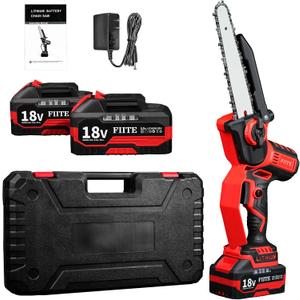 8-inch Mini Chainsaw,Brushless Chain Saw Battery Chain Saws with 2×5.0ah Battery,Small Chainsaw for Trimming and Garden,Hand Held Saw Gift for Men Dad Husband Fathers Gardener