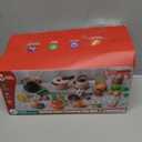 CUTE STONE 51-Piece Mini Play Kitchen Accessories for Kids, Pretend Cooking Playset with Pots, Pans, Utensils, Cutting Fun Fruits & Veggies, Learning Gift for Toddlers, Girls & Boys (Purple)