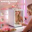 Kikihouse 16L/20L Skincare Fridge with LED Mirror, Small Fridge for Makeup
