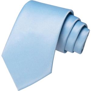 JEMYGINS Solid Color Tie Mens Necktie for Business and Wedding (Blue)