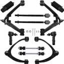 12PCS Front Suspension Upper Lower Control Arms Compatible With 2007-2013 Chevy Silverado Avalanche Suburban GMC Sierra 1500 Yukon Cadillac Escalade