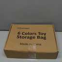 6 Color Large Toy Storage Bags with Labels, Reusable Clear PVC Board Game Storage, Travel Waterproof Organizer Bags with Zipper for Building Blocks, Puzzle, Kids Books