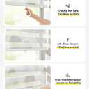 Cordless Zebra Blinds for Windows, Oatmeal Sphere, 43" W x 72" H