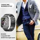 Stainless Steel Band and Case Compatible With Apple Watch Iwatch Ultra Series 11 10 9 8 7 6 5 4 3 2 1 SE 42/44/45mm (Series1-9,SE 1/2/3),Men Women Classic Classy Metal Business