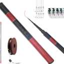 Telescopic Tenkara Rod in 4.9ft/8.8ft/11.8ft-Ultralight Travel Fishing Rods-Portable Collapsible Bass Crappie Rod-Retractable Fishing Pole -Tenkara Fishing Rod