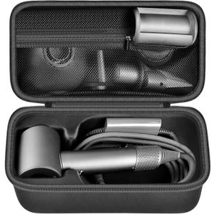 ANKHOH Case Holder for Dyson Supersonic Hair Dryer, Blow Dryer Storage Bag for Dyson Supersonic Limited Gift Set Edition and Accessories, Box Only-Full Black