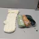 Coume 4 Pcs Sage Green Christmas Stockings 18" Large Knitted Christmas Stockings Knit Cable Boho Rustic Hanging Xmas Stockings for Fireplace Family Holiday Decor Decorations Ornament