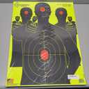 Splatterburst Targets - 18 x 24 inch - Triple Silhouette Splatter Target - Easily See Your Shots Burst Bright Fluorescent Yellow Upon Impact - Made in USA (25 pack)