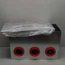 RentACoop Metal 65lb 6-Port Feeder - Includes Lid, Ports, Rain Hoods, and Feed Diverters - Suitable for 12 Week Old Chickens/Older and Adult Chickens/Poultry