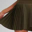 RUNNING GIRL Women's Pleated Tennis Skirts with Pockets High Waisted Tummy Control Casual Athletic Workout Golf Skorts (Green, XXL)