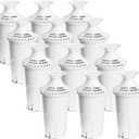 Water Filter Replacement Compatible with Brita Water Pitchers and Dispensers, by DESENRUIS for Classic 35557, OB03, Mavea 107007, Reduce Chlorine and Bad Taste, BPA free, Pack of 12