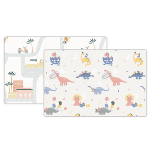 Baby Play Mat Foldable Baby Floor Play Mat X-Large Soft Foam Playmat for Babies Reversible Waterproof Padded Baby Girl Play Mat Portable Thick Crawling Mat for Indoor Outdoor(70"*78"*0.4") (Dinosaurs)
