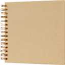 potricher 8 x 8 Inch DIY Scrapbook Photo Album 80 Pages Thick Kraft Blank Yellow Paper Memory Book for Wedding and Anniversary Family (Yellow, 8 Inch)