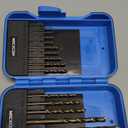 Cobalt Drill Bit Set, 15Pcs M35 High Speed Steel Jobber Length Drill Bit Kit for Hardened Metal, Stainless Steel, Cast Iron, Wood and Plastic, with Index Storage Case, 1/16"-3/8"