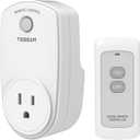 2 Pack Remote Control Outlet, TESSAN Wireless Electrical Plug Switch for Lights, Lamps, Fans, 100ft RF Range, 1200W (1 Remote + 2 Outlet)