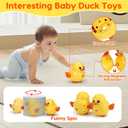 Baby Toys 6-12 Months Musical Duck Toy Set 3 4 5 6 7 8 9 Month Old Tummy Time Infant Newborn Crawling Moving Light Up Toys for Babies 9-12-18 Months First Birthday Easter Shower Gifts for 1 Year Old, Medium, Small