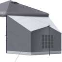 KAMPKEEPER Side Tent,1/2 Person Camping Tent for 10' x 10' Pop Up Canopy, Easy Set Up Gazebo,Compatible with 10' Wide Canopy Tent