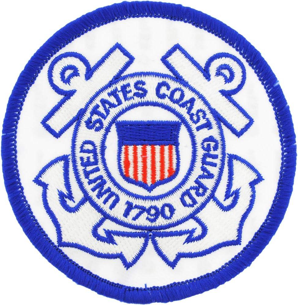 United States Coast Guard USCG Circular Seal Embroidered Patch, with Iron-On Adhesive (Full)