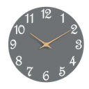Wall Clock Modern Wall Clocks Battery Operated, Silent Non 14 Inch B_gray