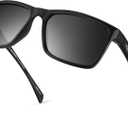 KastKing FlatRock Polarized Sport Sunglasses for Men and Women, Ideal for Driving Fishing Cycling Running, UV Protection (Frame: gloss Black /Lens: Smoke)